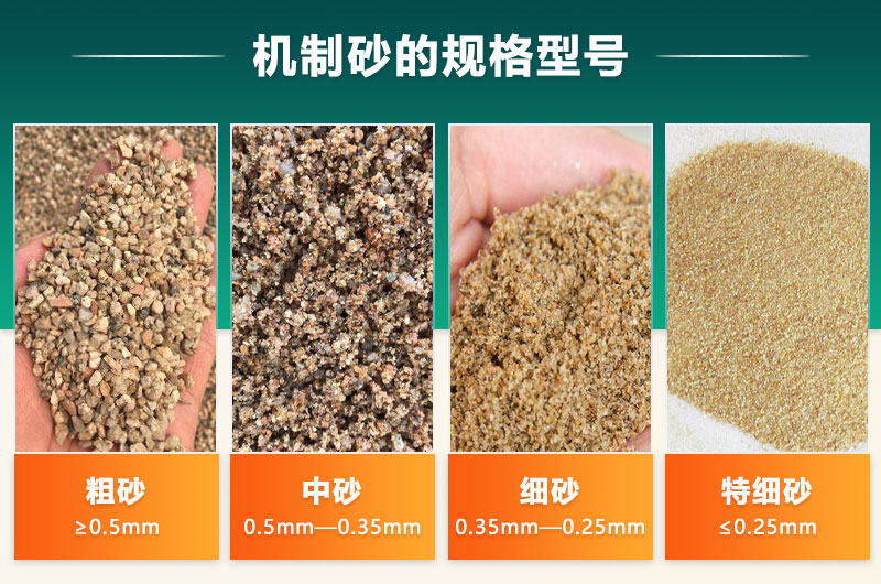 機(jī)制砂的規(guī)格型號(hào)